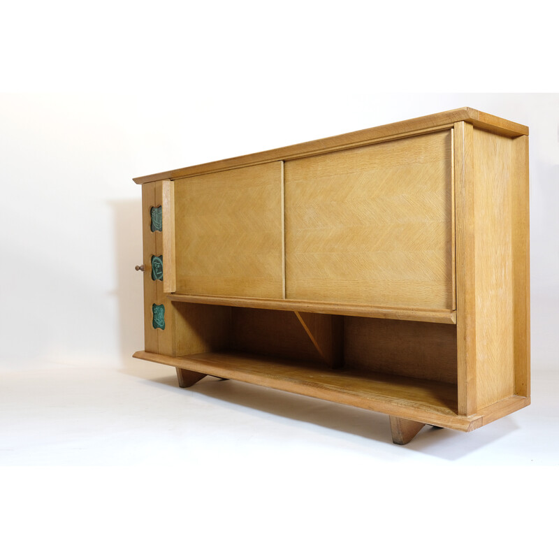 Vintage eikenhouten buffetkast van Robert Guillerme en Jacques Chambron voor Votre Maison, 1960-1970