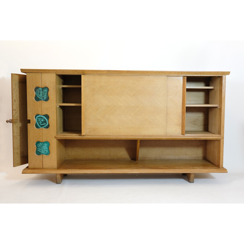 Vintage oakwood sideboard by Robert Guillerme and Jacques Chambron for Votre Maison, 1960-1970