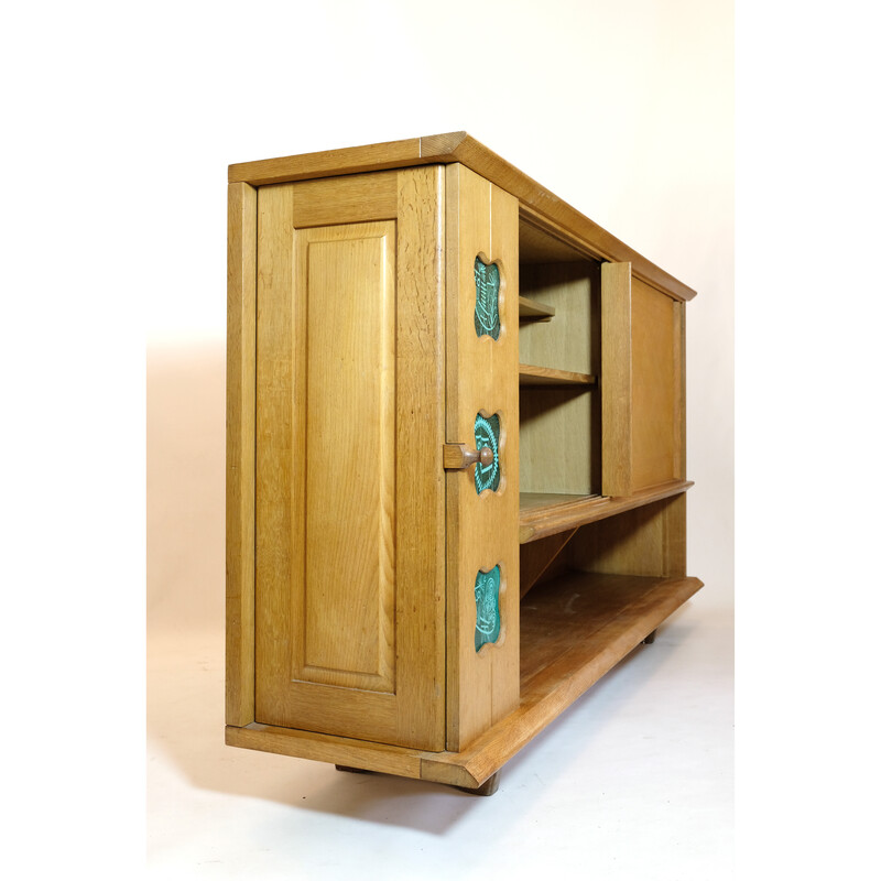 Vintage eikenhouten buffetkast van Robert Guillerme en Jacques Chambron voor Votre Maison, 1960-1970