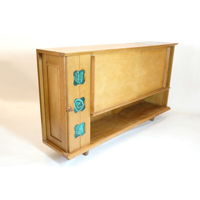 Vintage oakwood sideboard by Robert Guillerme and Jacques Chambron for Votre Maison, 1960-1970