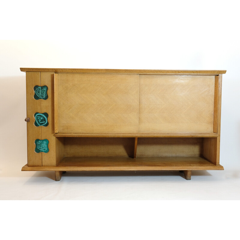 Vintage eikenhouten buffetkast van Robert Guillerme en Jacques Chambron voor Votre Maison, 1960-1970