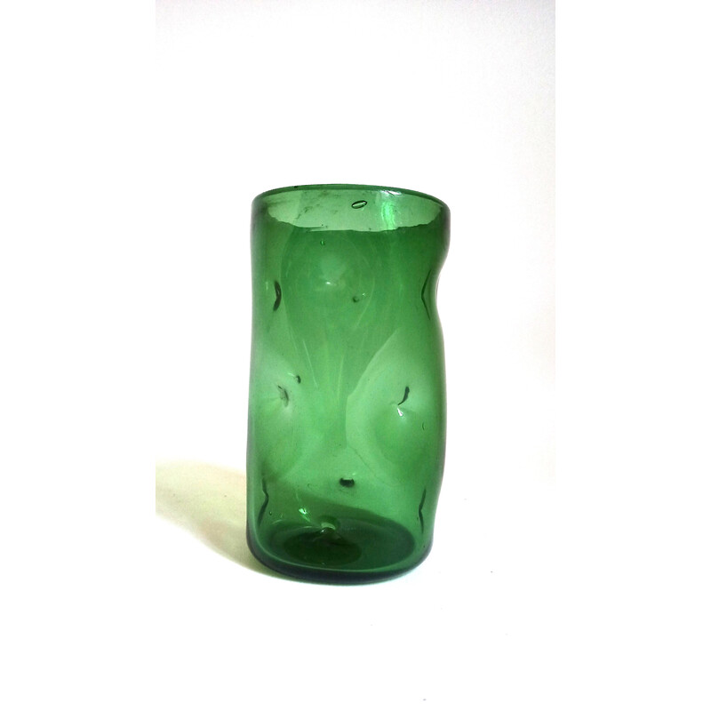 Empoli vintage glass vase, 1960