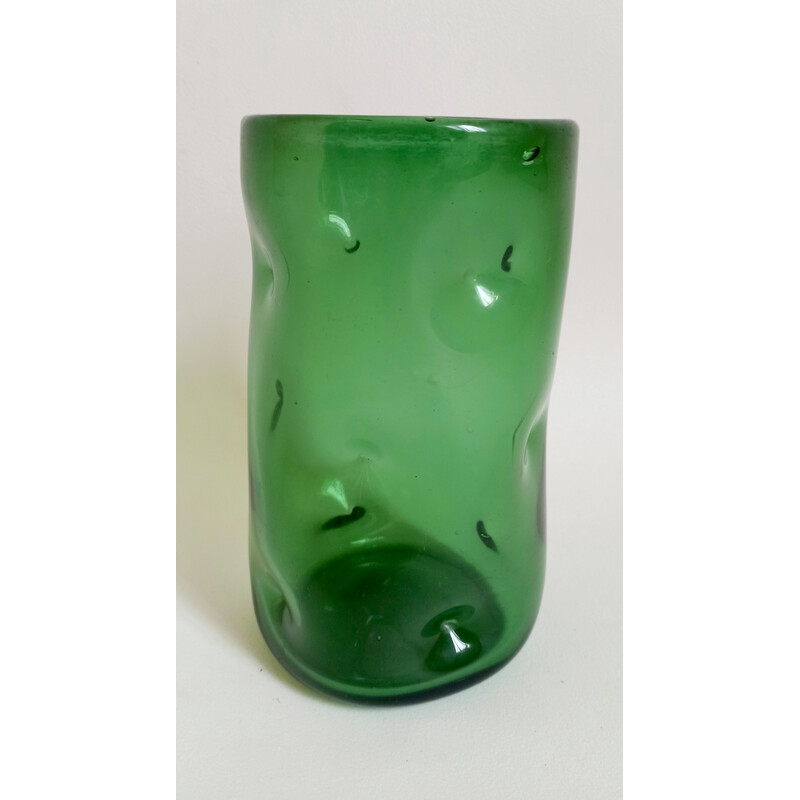 Vase vintage Empoli en verre, 1960
