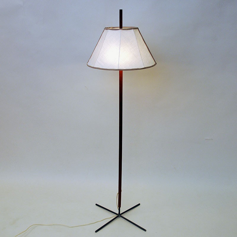 Vintage vloerlamp mod G35 in teak en ijzer van Hans-Agne Jakobsson voor Markaryd, Zweden 1960