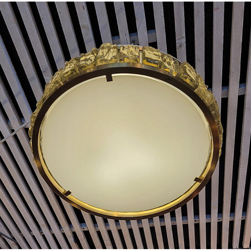 Lampada da soffitto vintage Perzel modello n. 2058 B, 1970