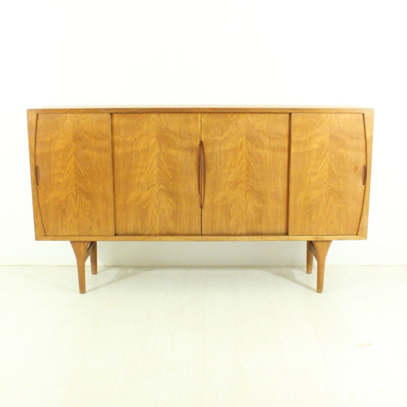 Danish teak highboard by Henning Kjaernulf for Bruno Hansen - 1960s