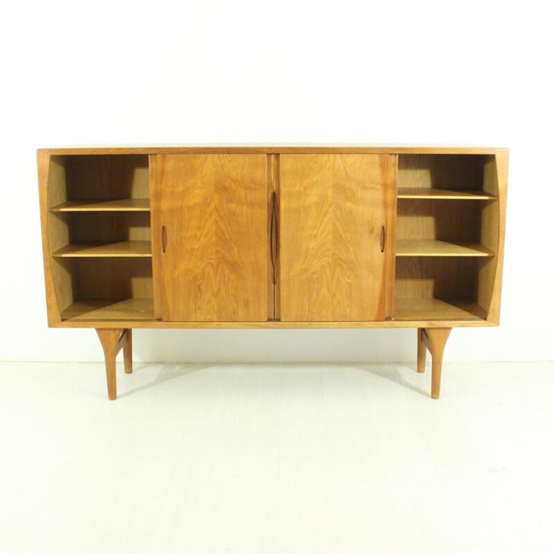 Danish teak highboard by Henning Kjaernulf for Bruno Hansen - 1960s