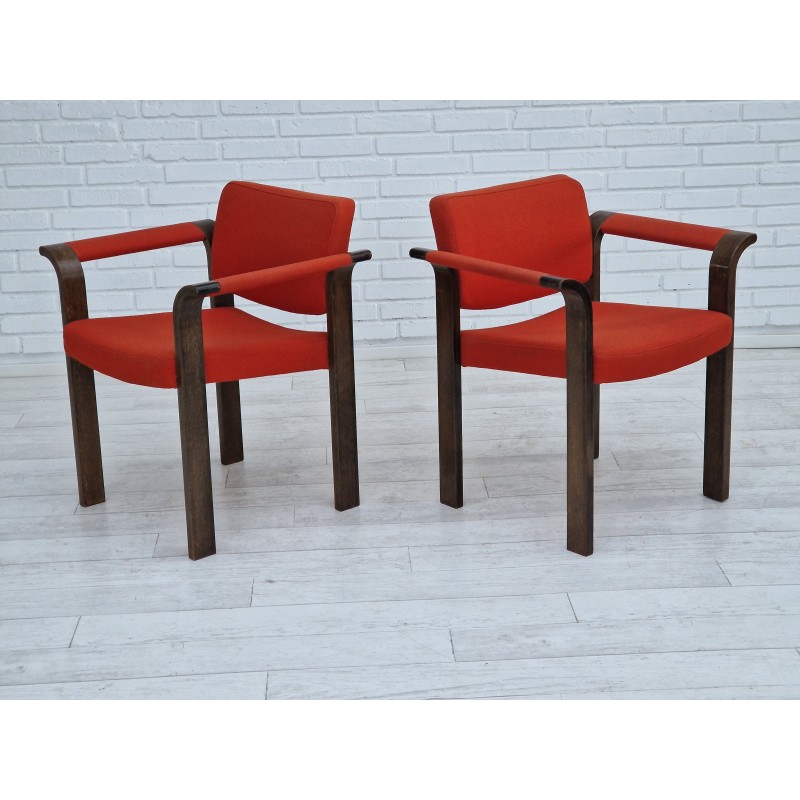 Pair of vintage Danish armchairs by Magnus Olesen, 1980s