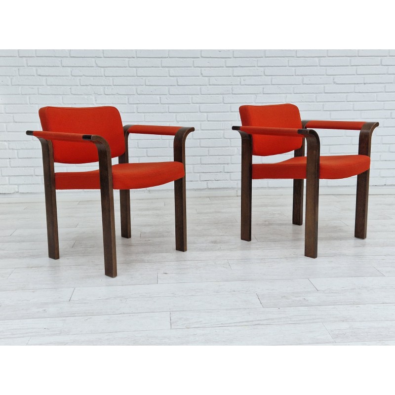 Pair of vintage Danish armchairs by Magnus Olesen, 1980s