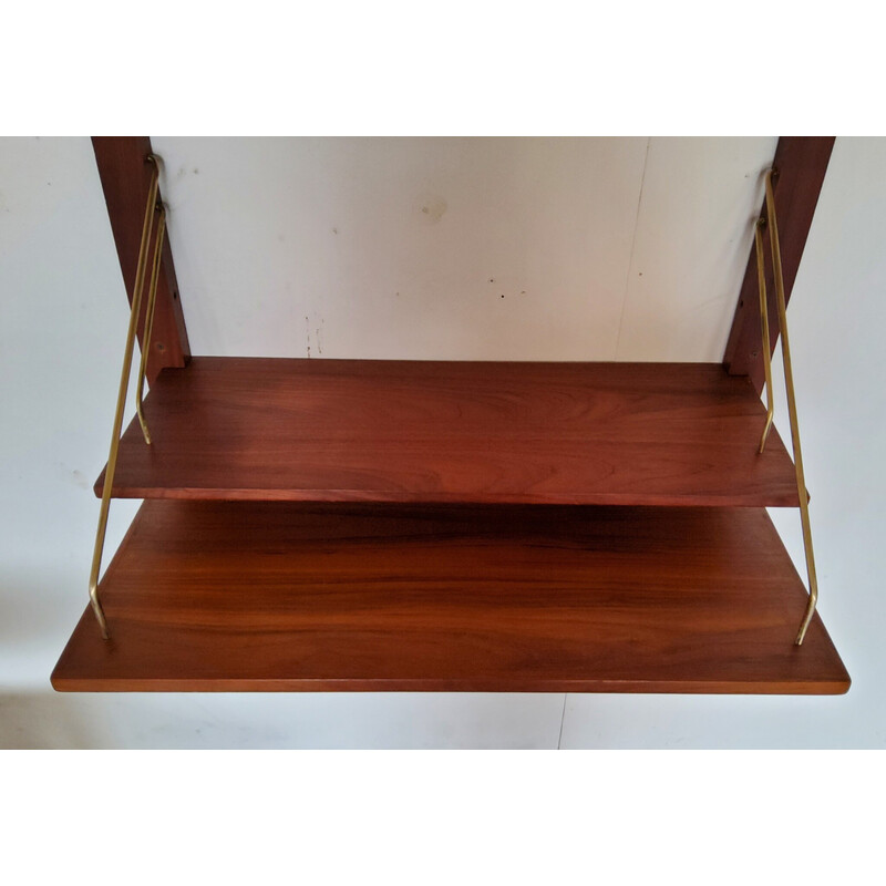 Scandinavian vintage wood wall shelf