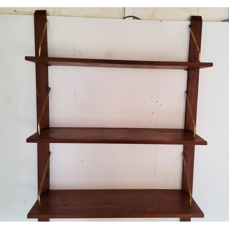 Scandinavian vintage wood wall shelf