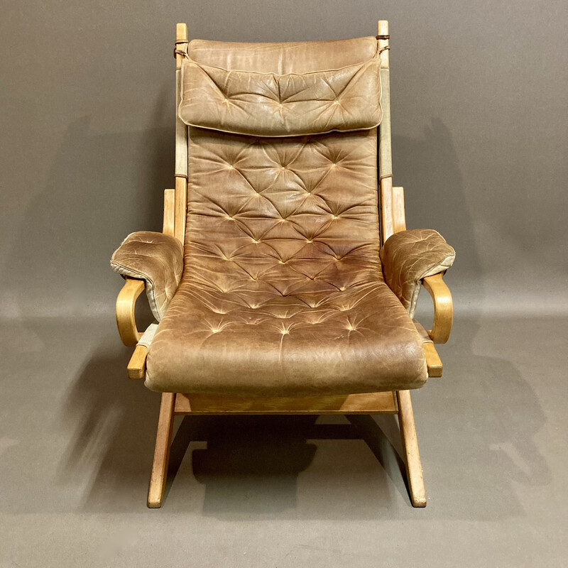 Skandinavischer Vintage-Sessel aus Leder, 1960