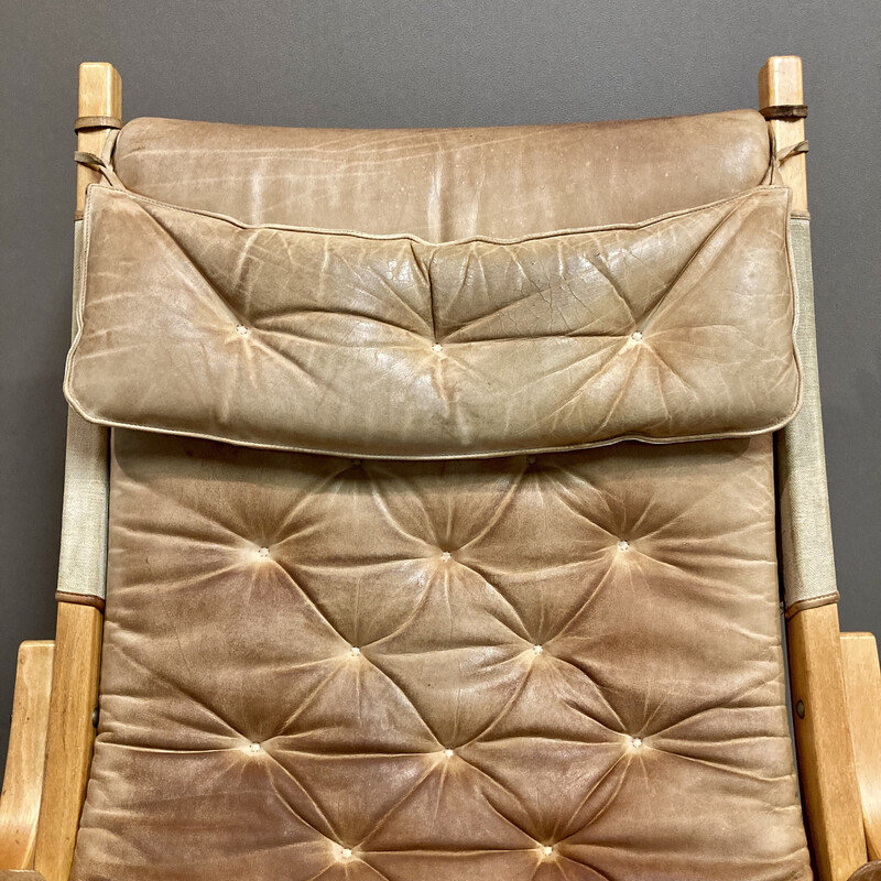 Scandinavian vintage leather armchair, 1960