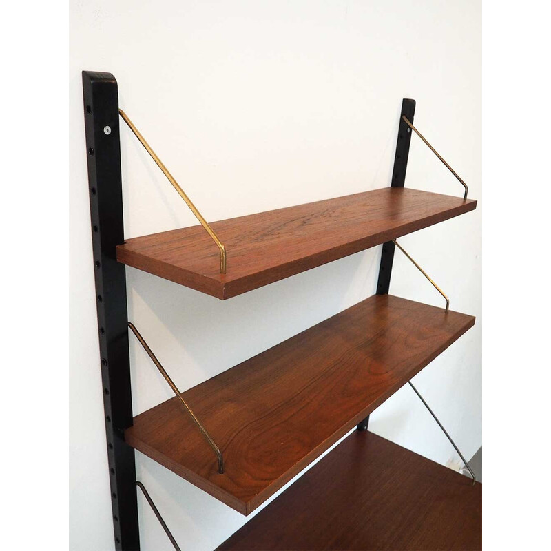 Dänisches Vintage-Wandsystem mit Schreibtisch, Schubladen und Regalen