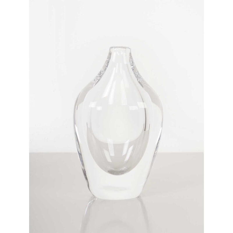 Vase vintage en verre d'Erika Lagerbielke pour Orrefors