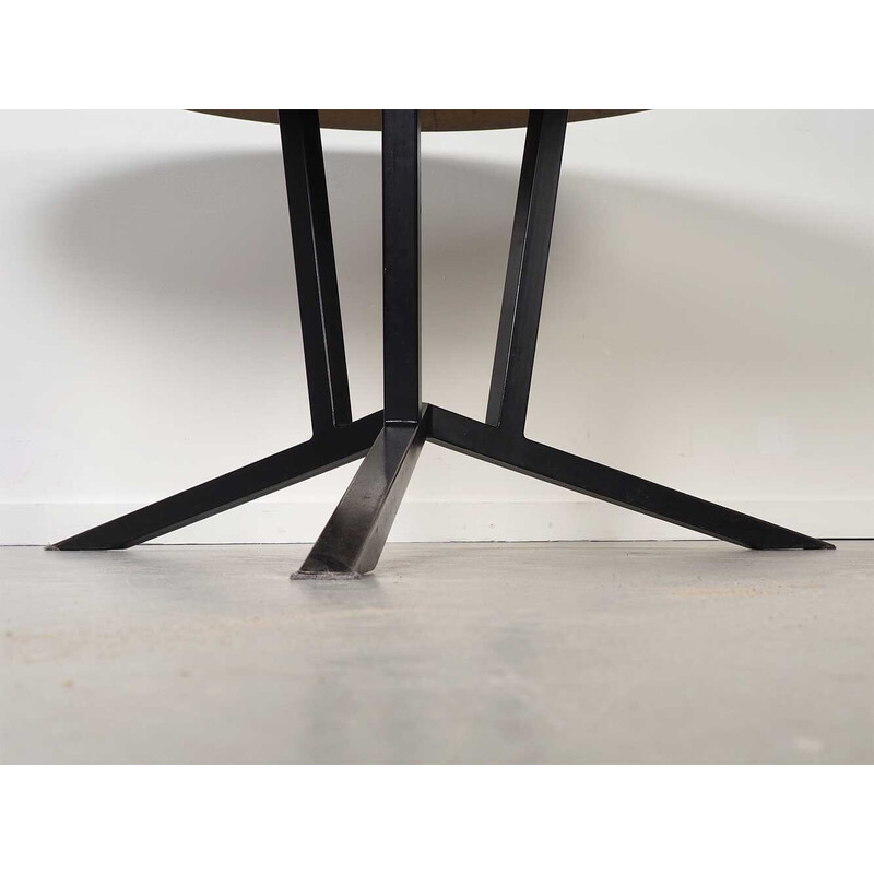 Mesa redonda Vintage branca com três pernas metálicas por Hein Salomonson para Ap Originals