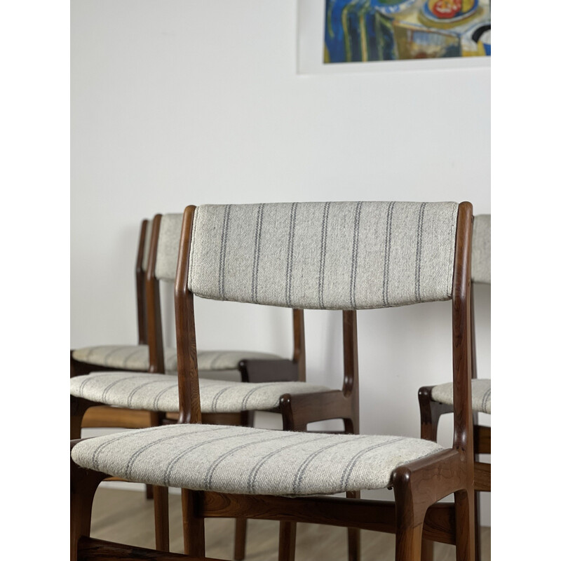 Set aus 4 dänischen Vintage-Stühlen von Erik Buch
