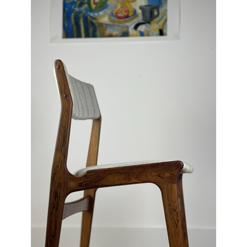 Lot de 4 chaises danoises vintage par Erik Buch