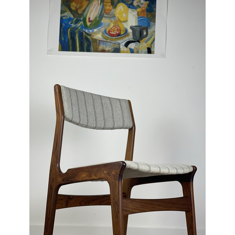 Set of 4 vintage Danish chairs by Erik Buch