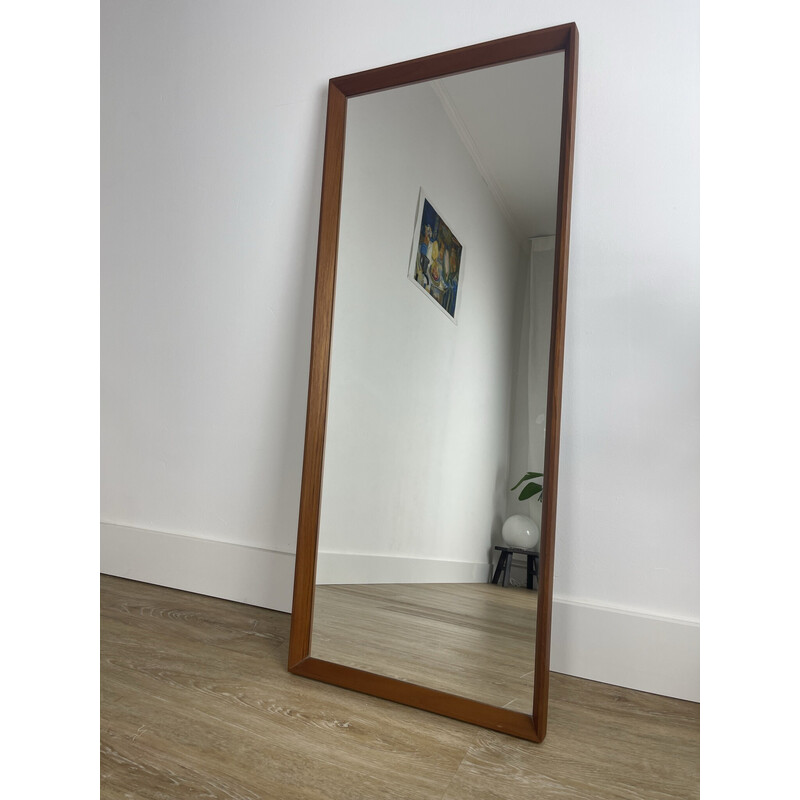 Scandinavian vintage teak mirror