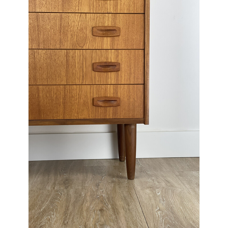 Vintage teak chest of drawers with 6 drawers