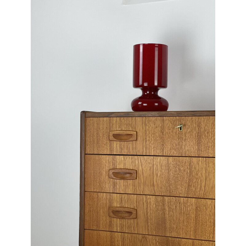 Vintage teak chest of drawers with 6 drawers