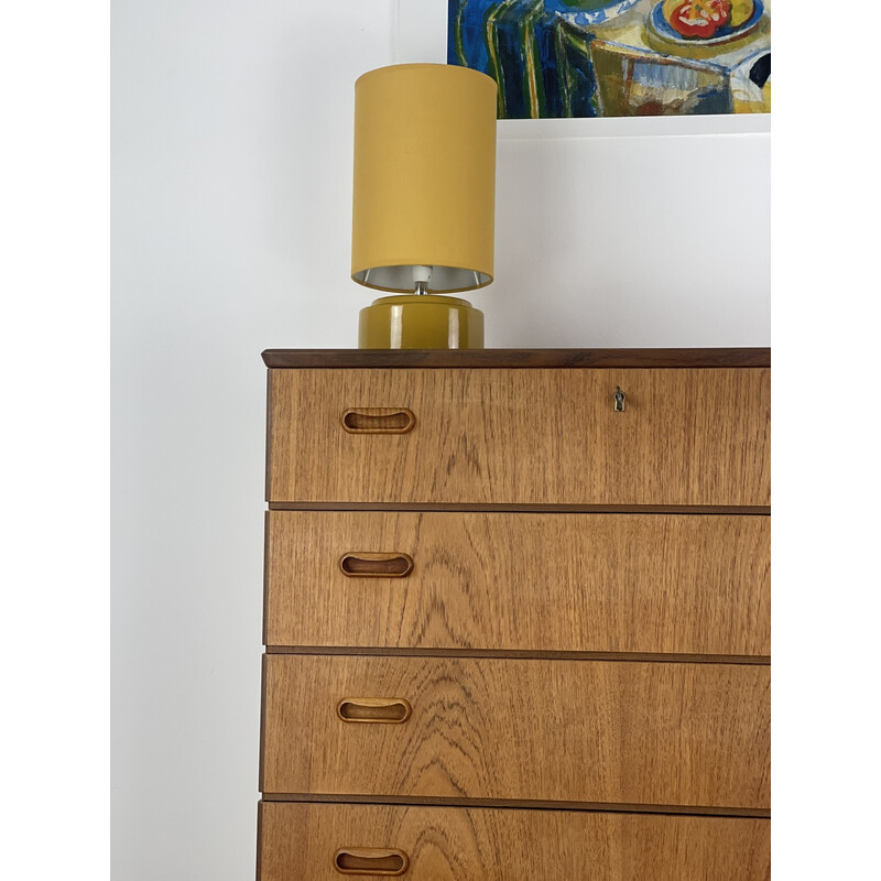 Scandinavian teak chest of 6 drawers