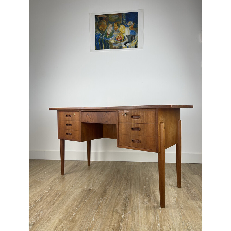 Scandinavisch vintage teak bureau