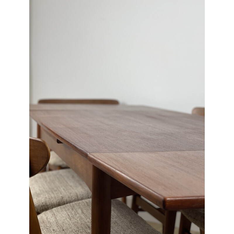 Scandinavian vintage teak table with two extensions, 1960