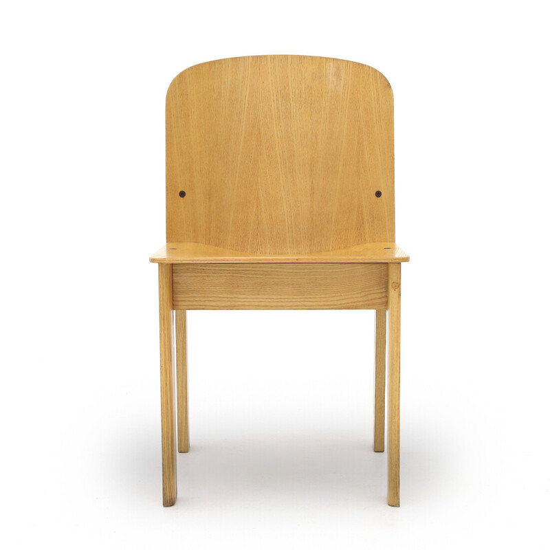 Vintage wooden chair by Luca Meda for Longoni, 1970s