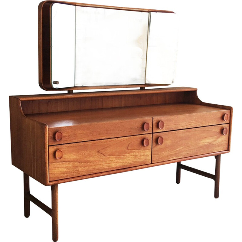 Mid century dressing table by Meredrew with adjustable side mirrors - 1950s
