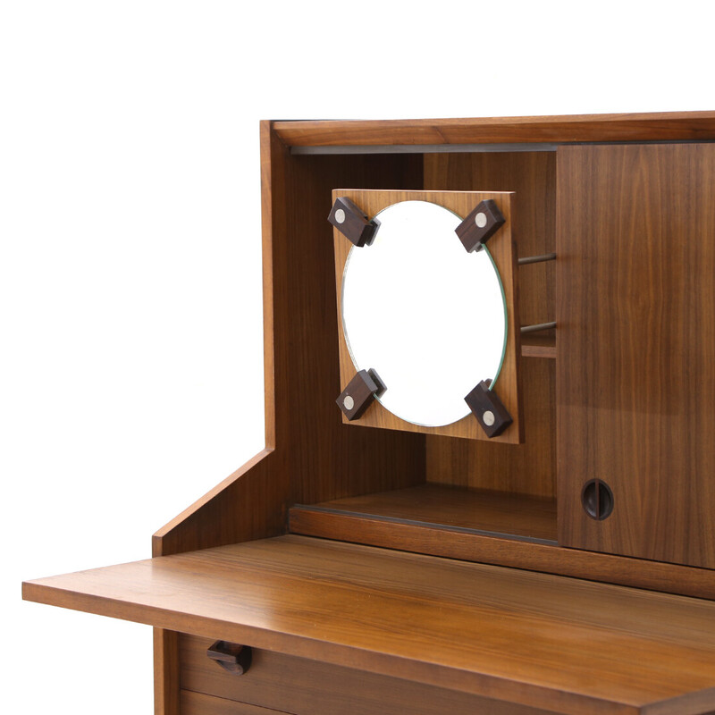 Vintage chest of drawers with mirror by George Coslin for Faram, 1960s
