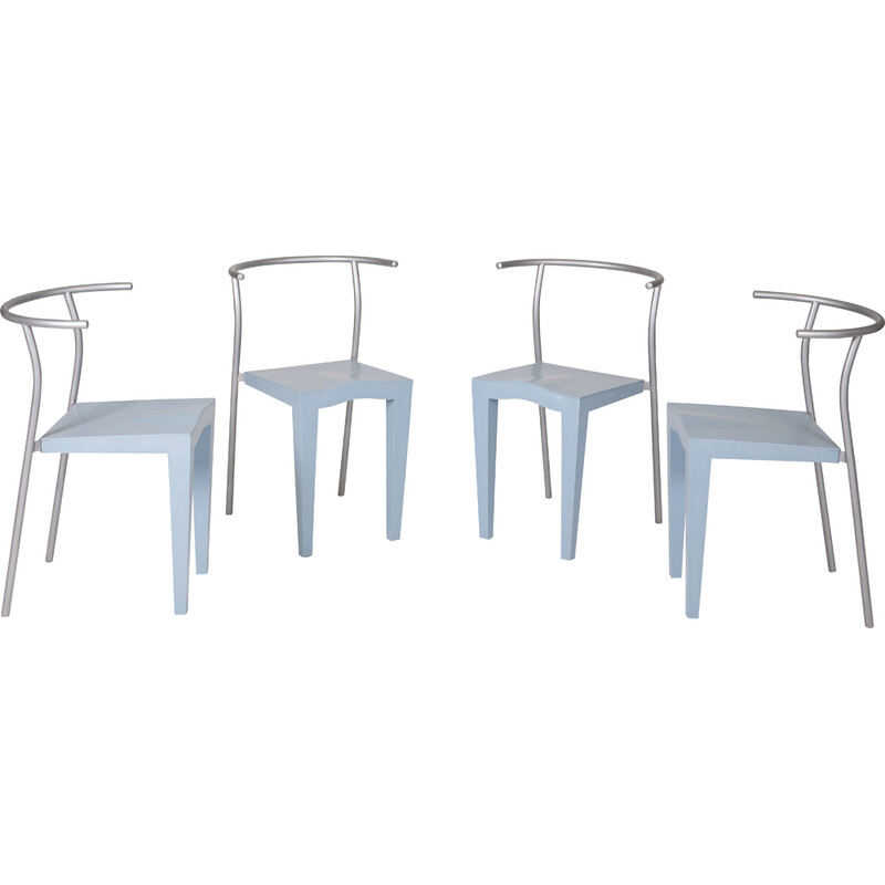 Ensemble de 4 chaises vintage "Dr Glob" par Philippe Starck pour Kartell, 1988