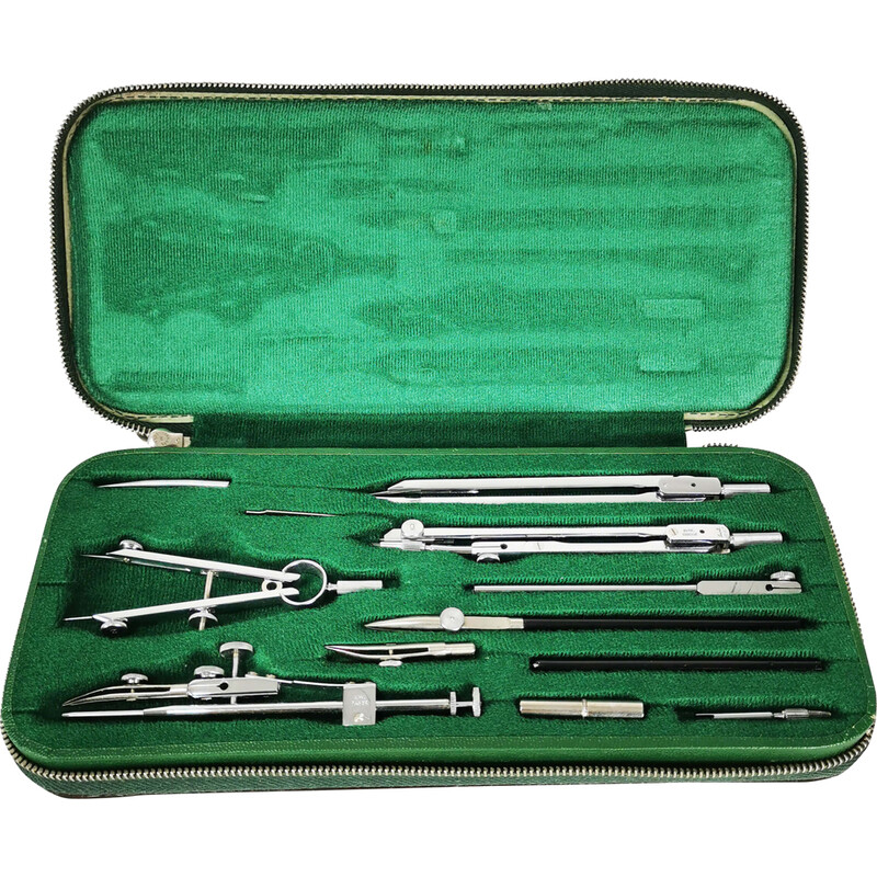 Vintage set of drawing instruments by A.W.Faber Castell, Germany 1960s