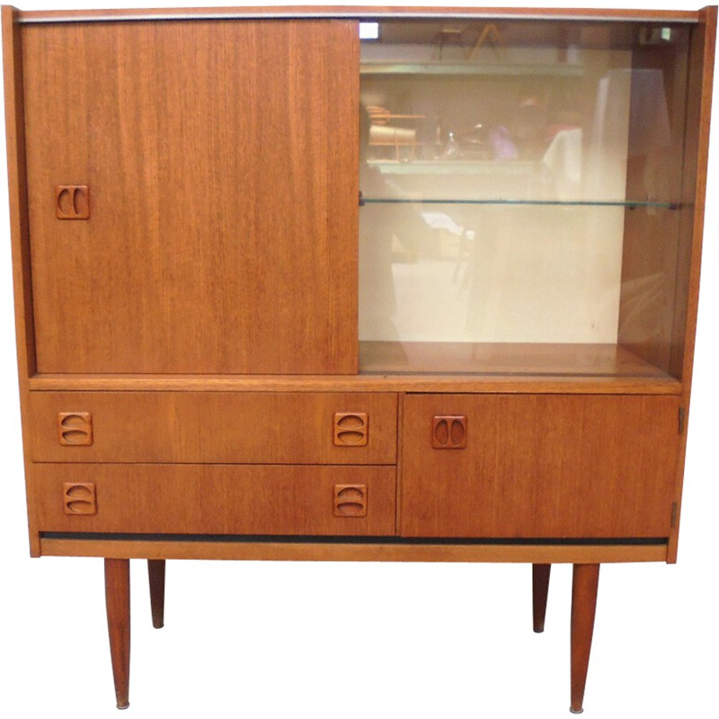 Scandinavian Highboard in teak - 1960s