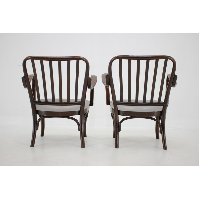 Pair of vintage bentwood armchairs no. 752 by Josef Frank for Thon, 1950s