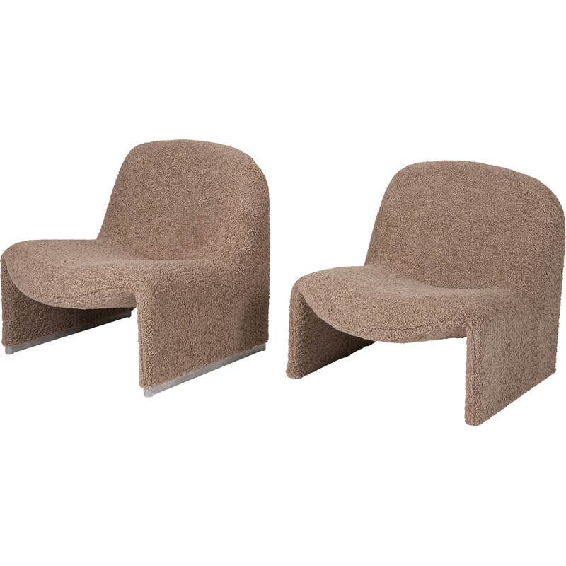 Pair of vintage Alky armchairs by Giancarlo Piretti for Artifort, Italy 1970