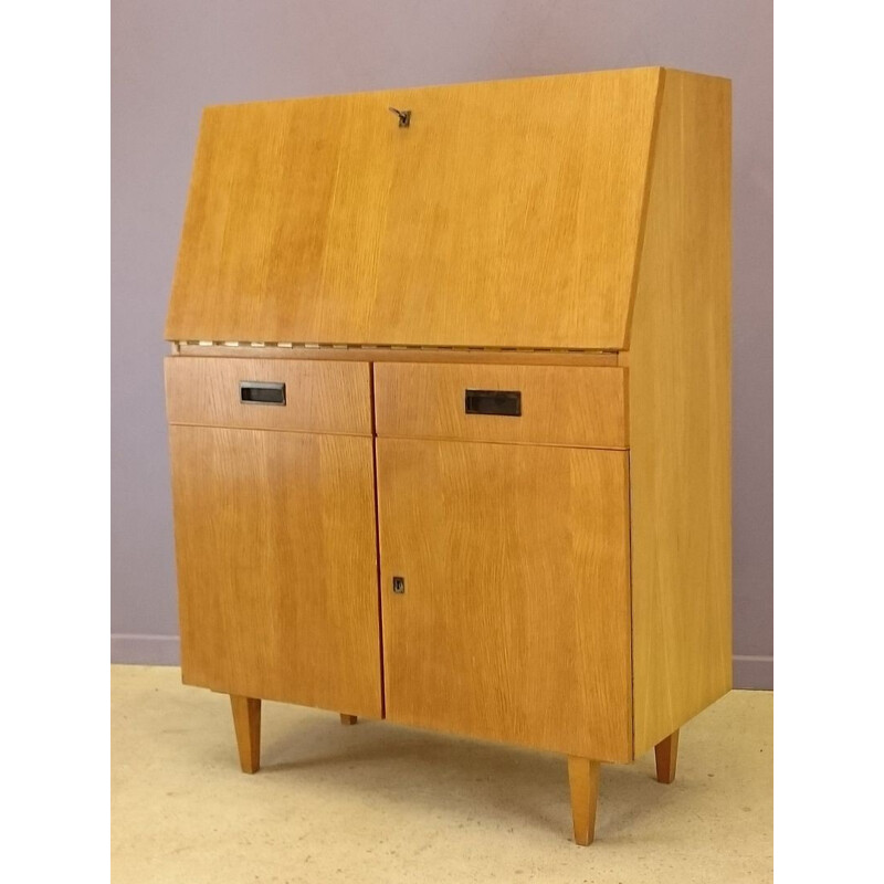 Mid-century writing desk in light oakwood - 1950s