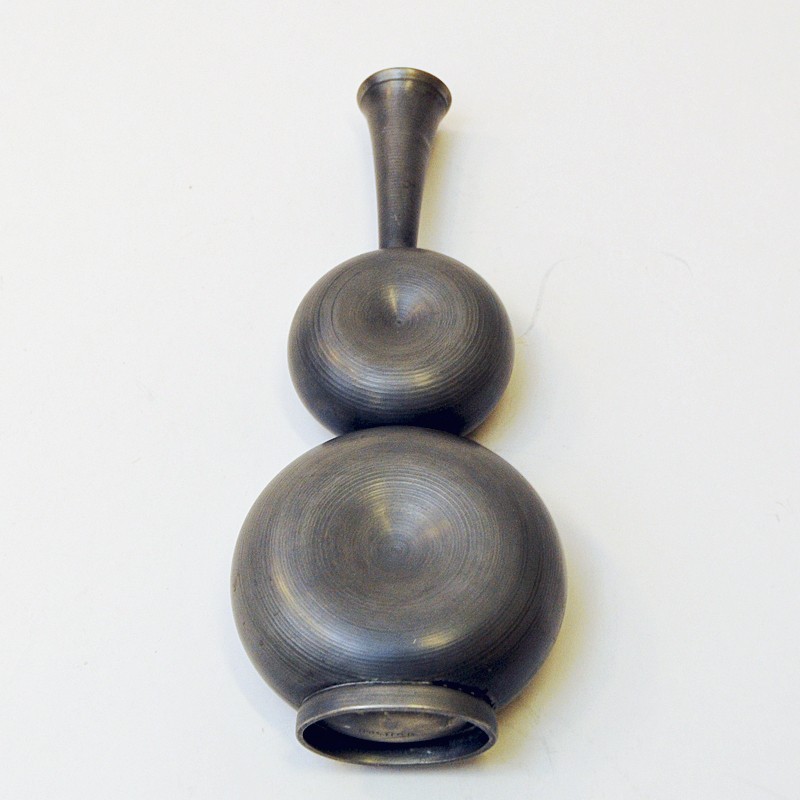 Skulpturale Vase aus Zinn von Gunnar Havstad, Norwegen 1950er Jahre