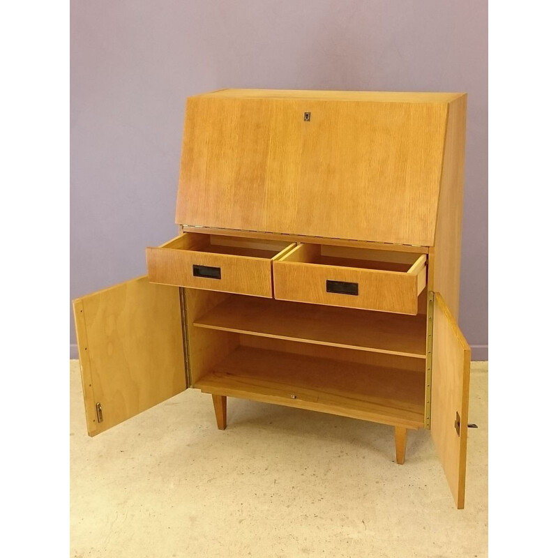 Mid-century writing desk in light oakwood - 1950s