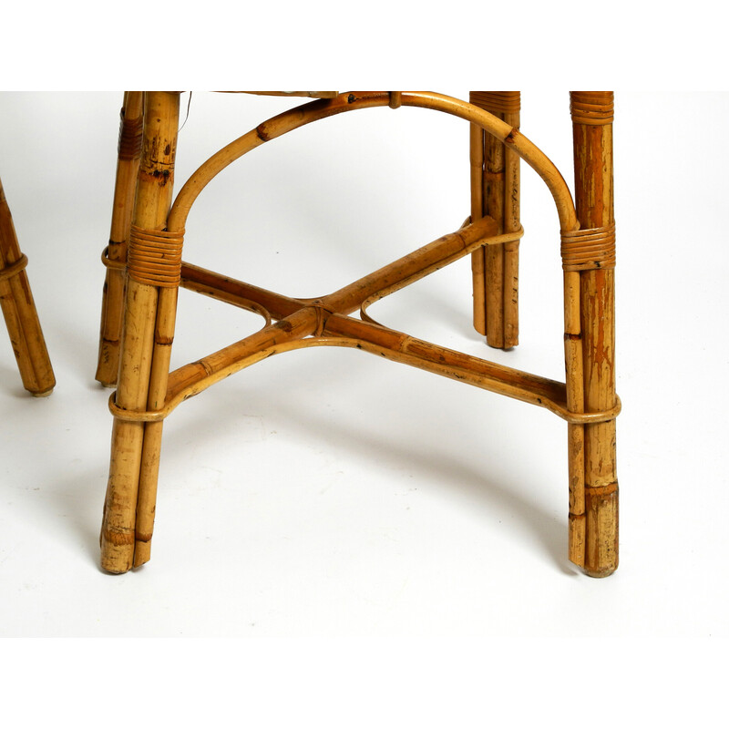 Paar vintage Italiaanse bamboe stoelen, 1960