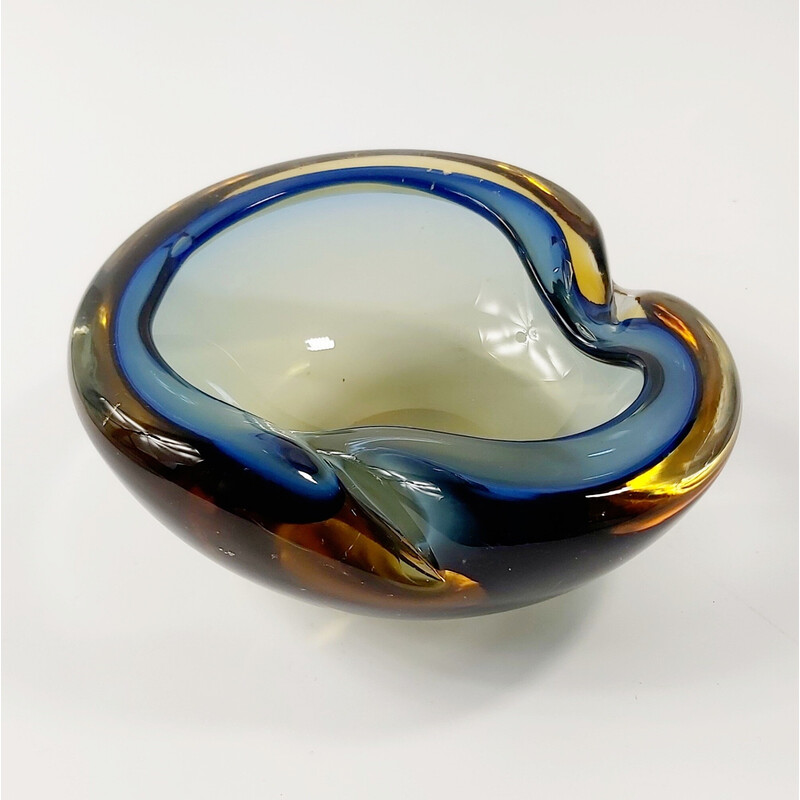 Vintage Sommerso Murano glass bowl by Flavio Poli, Italy 1960s