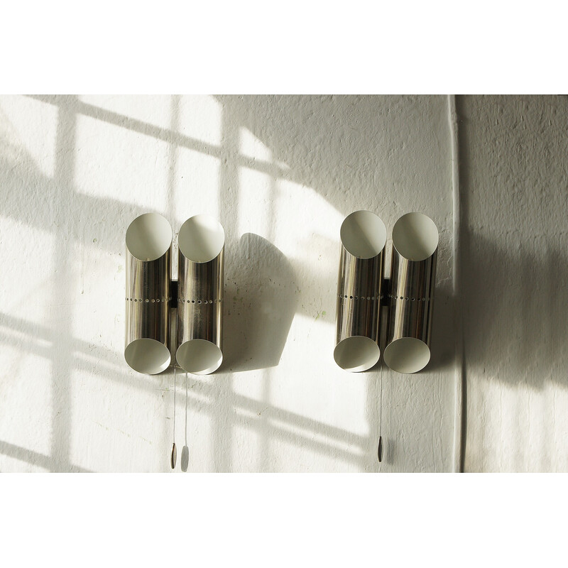 Pair of mid-century Italian wall lamps, 1970s