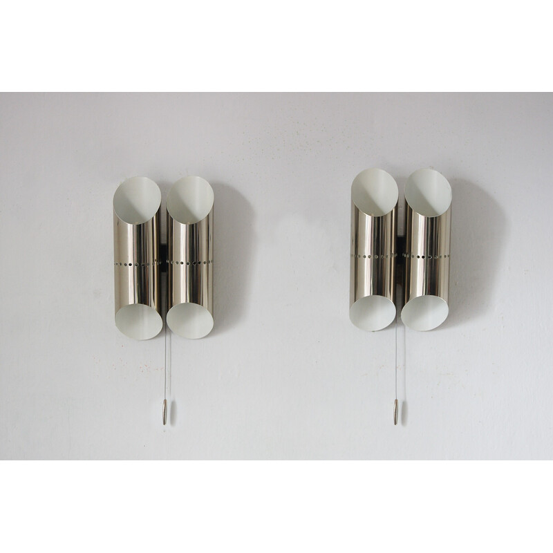 Pair of mid-century Italian wall lamps, 1970s