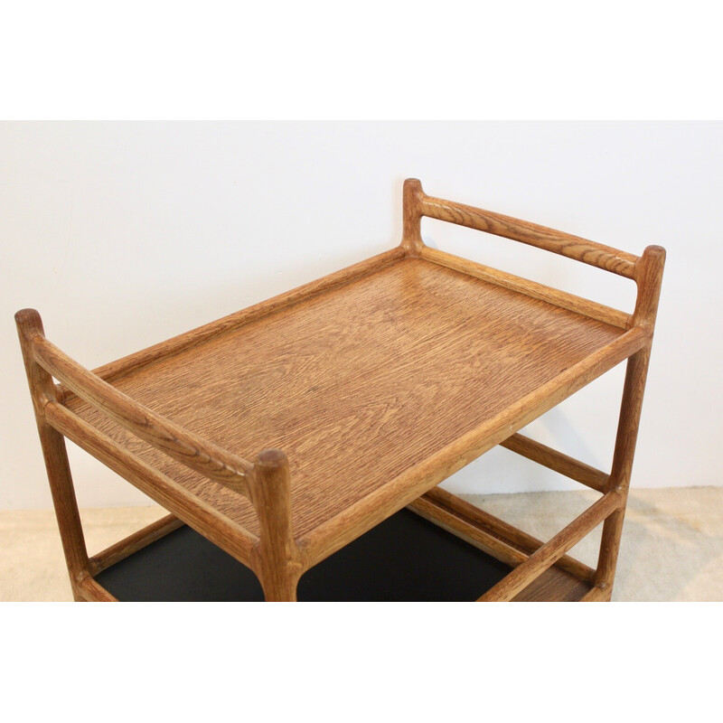 Vintage oakwood bar trolley by Johannes Andersen for Cfc Silkeborg, Denmark