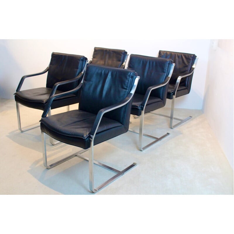 Fauteuil Art Collection vintage en cuir de Rudolf B. Glatzel pour Walter Knoll