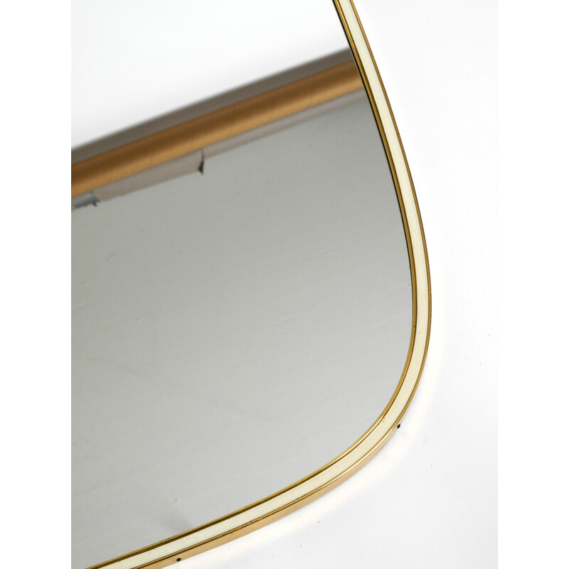 Mid century brass wall mirror by Münchener Zierspiegel, Germany