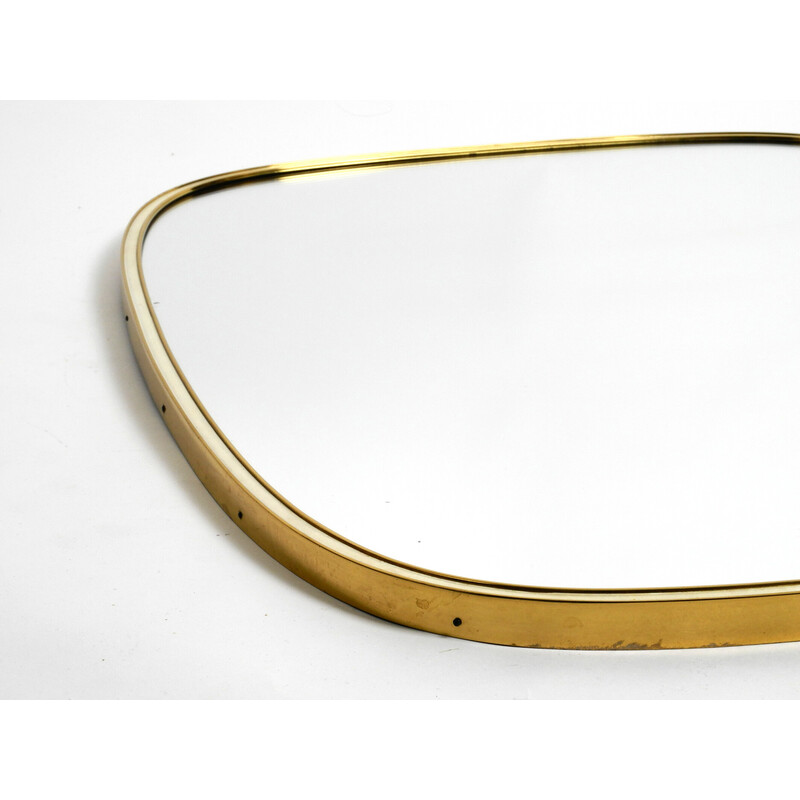 Mid century brass wall mirror by Münchener Zierspiegel, Germany