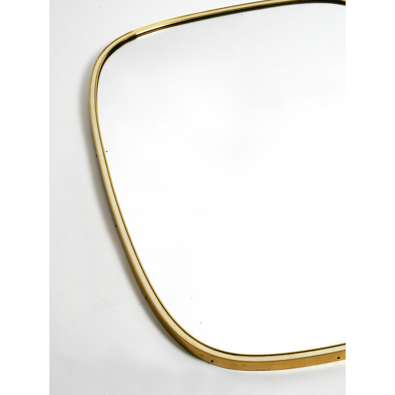 Mid century brass wall mirror by Münchener Zierspiegel, Germany