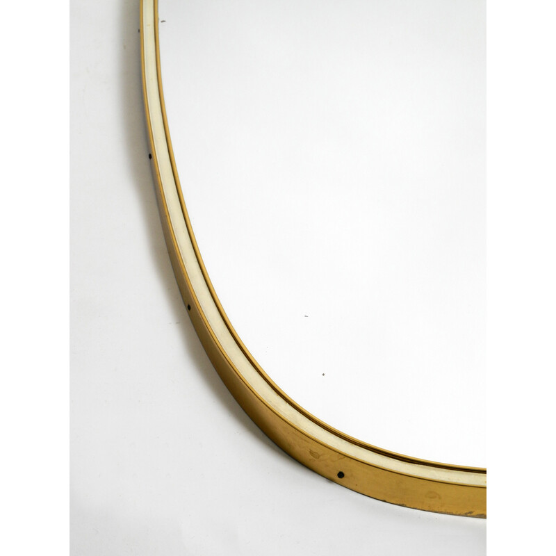 Mid century brass wall mirror by Münchener Zierspiegel, Germany